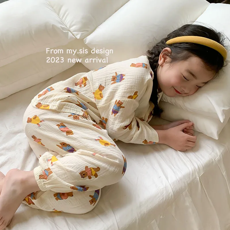 【100-150cm】子供パジャマ ベビー キッズ ボタンパジャマ 長袖 男の子 女の子 ルームウェア お泊り 子供服 綿100% 前開き