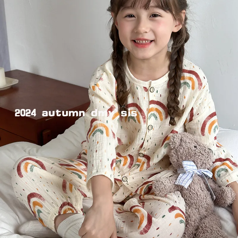 【100-150cm】子供パジャマ ベビー キッズ ボタンパジャマ 長袖 男の子 女の子 ルームウェア お泊り 子供服 綿100% 前開き