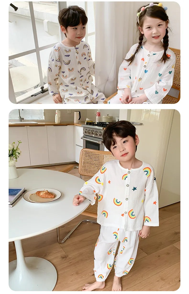 【100-150cm】子供パジャマ ベビー キッズ ボタンパジャマ 長袖 男の子 女の子 ルームウェア お泊り 子供服 綿100% 前開き