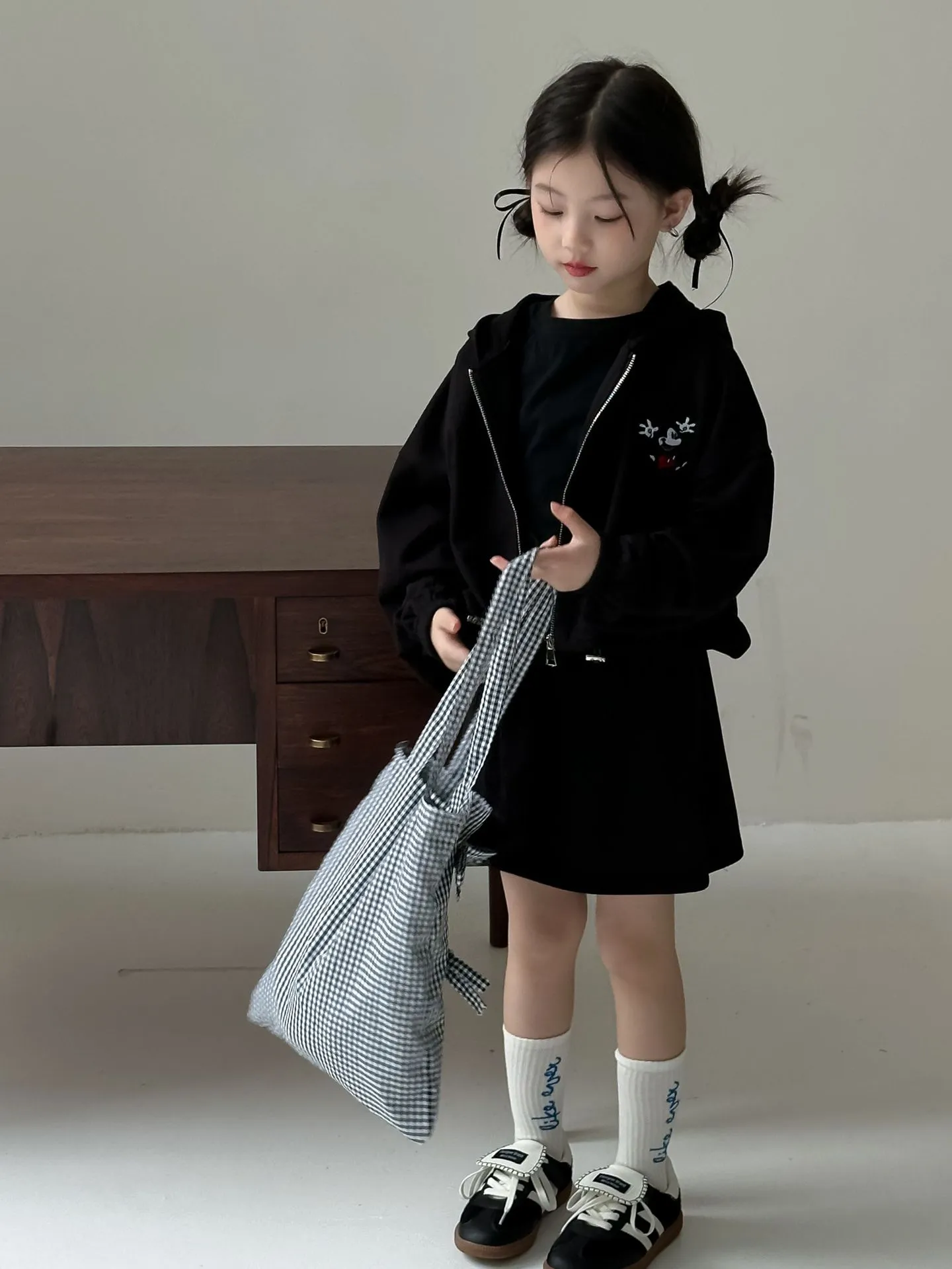 【90-150cm】二点セット ファッション  カジュアル ス トリート系  スポーツ  女の子 アウター＋スカートセットアップ