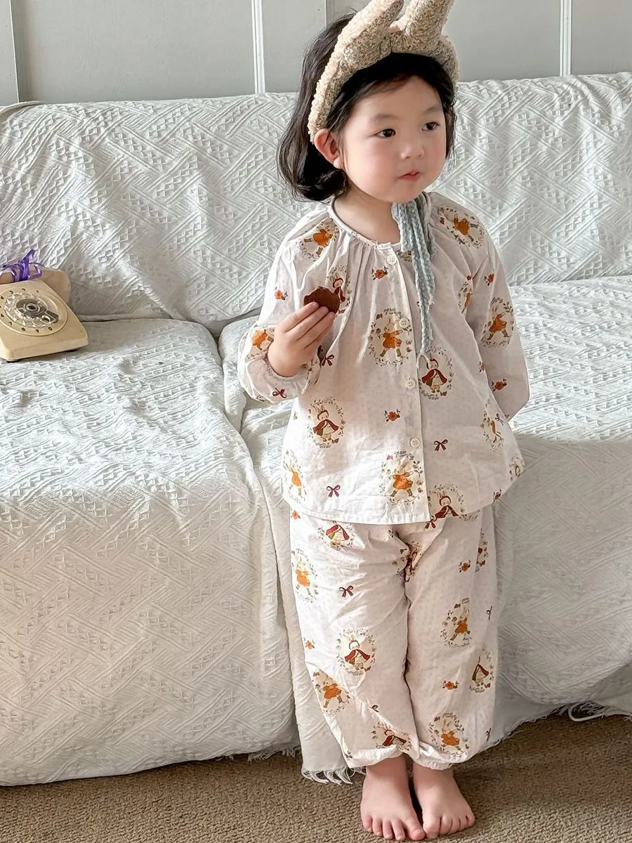 【90-130cm】人気商品  超可愛い カートゥーン  6色選べる  男女限らず パジャマ
