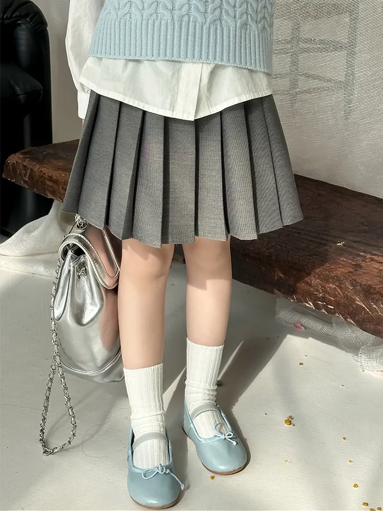 【90-140cm】今季大注目 シンプル きれいめ 可愛い 合わせやすい 履きやすい プリーツスカート