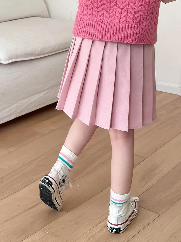 【90-140cm】今季大注目 シンプル きれいめ 可愛い 合わせやすい 履きやすい プリーツスカート
