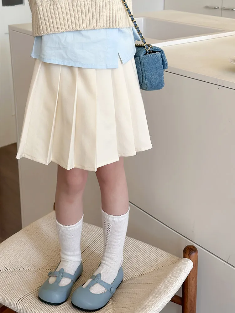 【90-140cm】今季大注目 シンプル きれいめ 可愛い 合わせやすい 履きやすい プリーツスカート