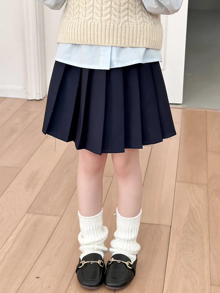 【90-140cm】今季大注目 シンプル きれいめ 可愛い 合わせやすい 履きやすい プリーツスカート