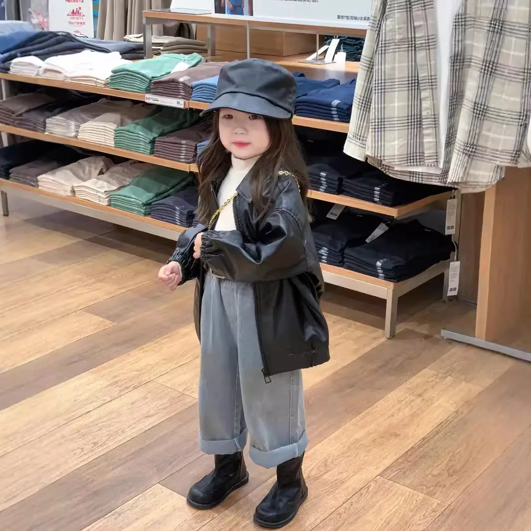 【90-140cm】超人気 単品注文 シンプル 合わせやすい 女の子 アウター / デニムパンツ