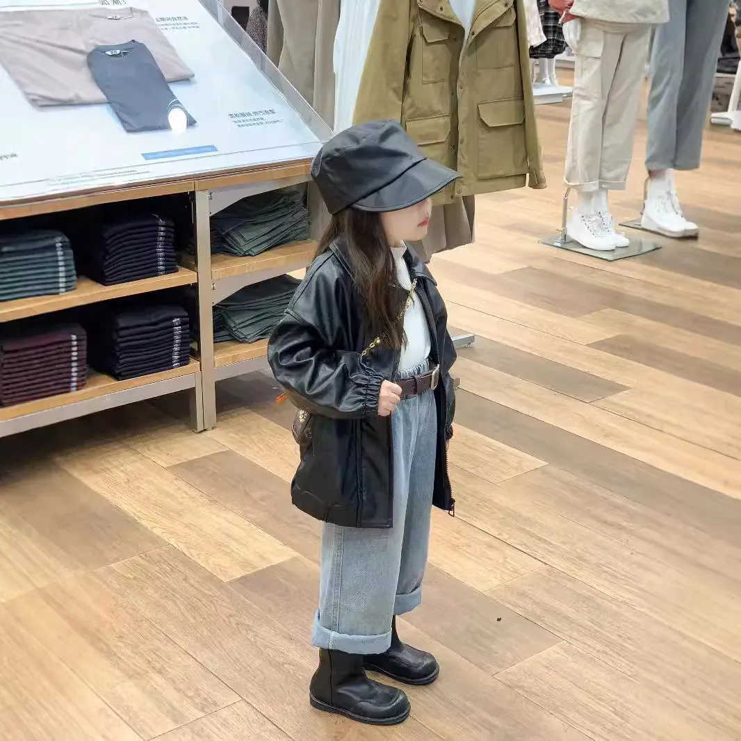 【90-140cm】超人気 単品注文 シンプル 合わせやすい 女の子 アウター / デニムパンツ