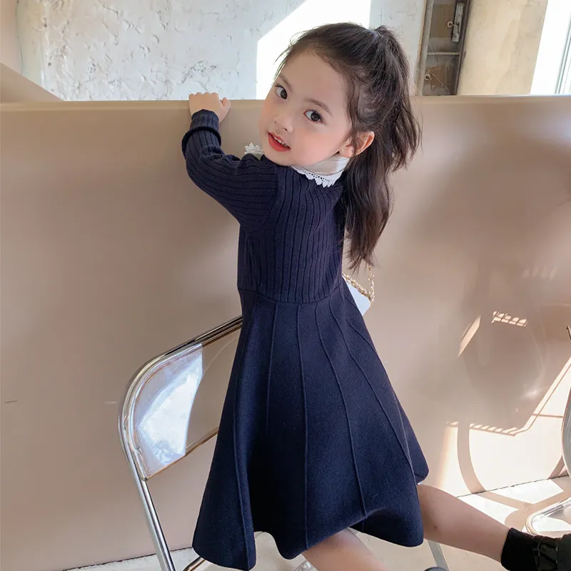【90-140cm】特別なデザイン 存在感アップ 絶対後悔しない 今季注目 女の子 長袖 ワンピース