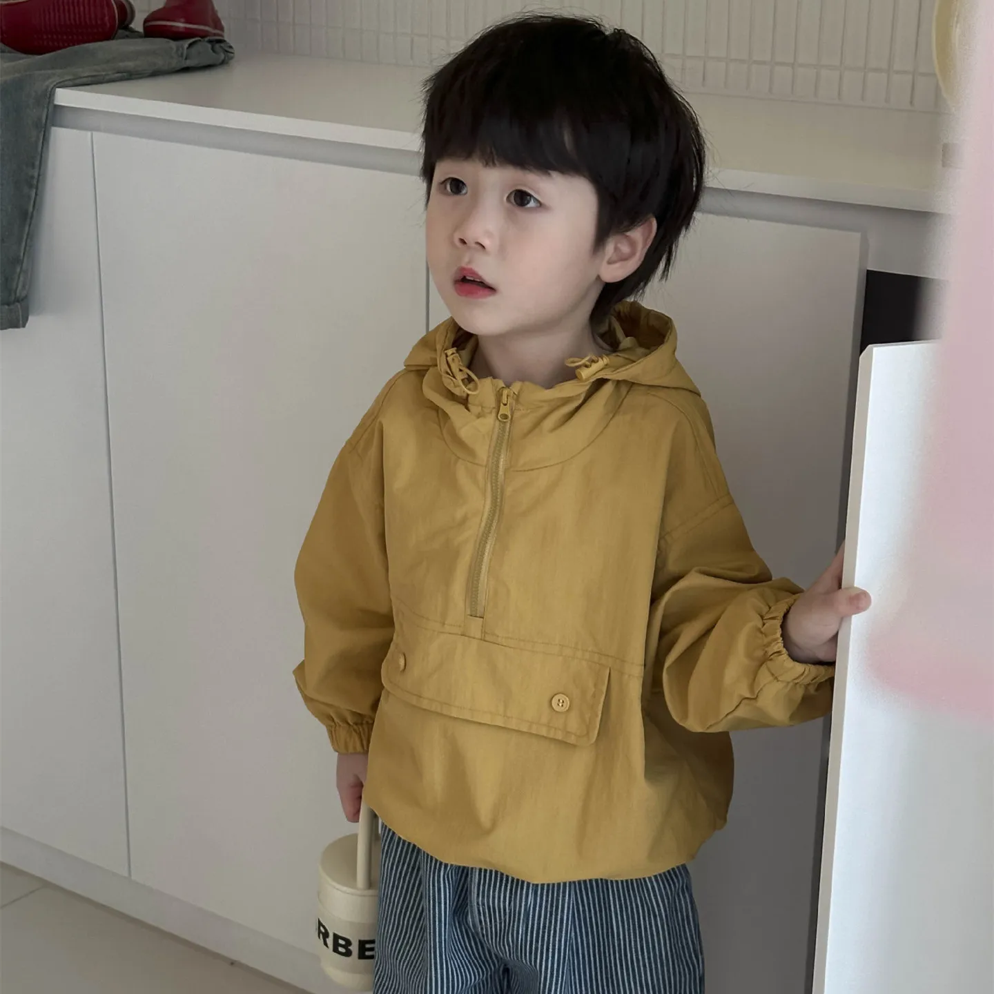 【90-140cm】絶対欲しい 超人気商品 特別なデザイン シンプル カジュアル フード付き アウター