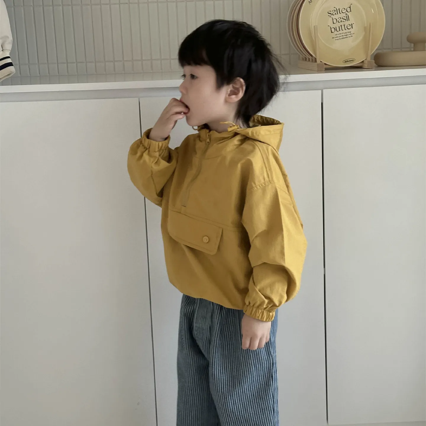 【90-140cm】絶対欲しい 超人気商品 特別なデザイン シンプル カジュアル フード付き アウター
