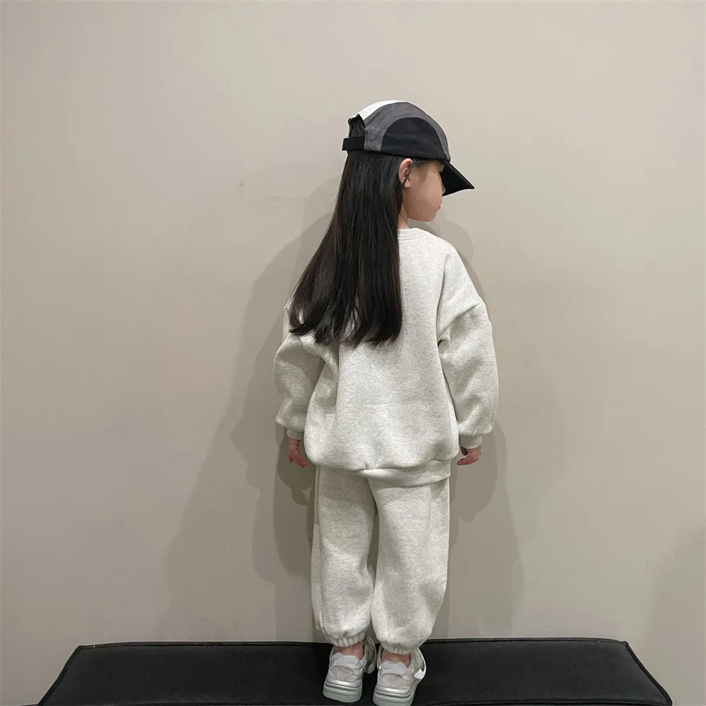 【100-130cm】姉妹 お揃い お得な2点セット 秋冬にぴったりの長袖デザイン セットアップ