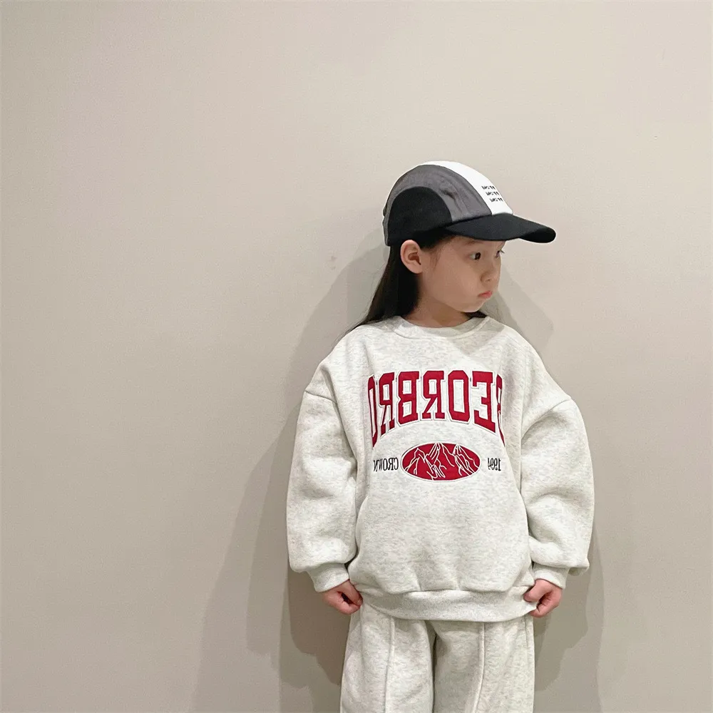 【100-130cm】姉妹 お揃い お得な2点セット 秋冬にぴったりの長袖デザイン セットアップ