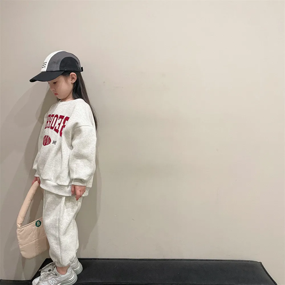 【100-130cm】姉妹 お揃い お得な2点セット 秋冬にぴったりの長袖デザイン セットアップ