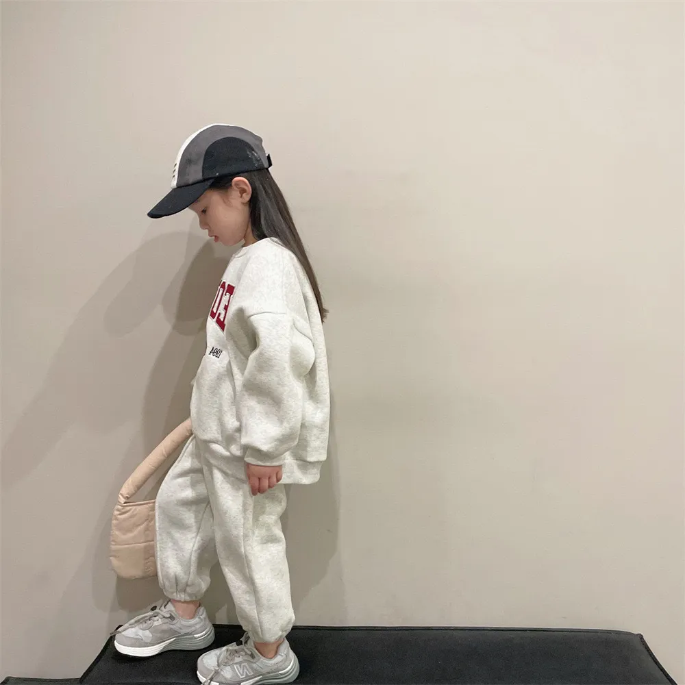 【100-130cm】姉妹 お揃い お得な2点セット 秋冬にぴったりの長袖デザイン セットアップ
