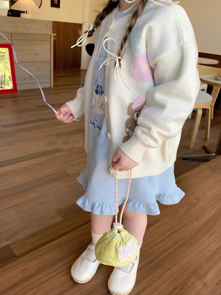 【80-130cm】大人気 ガーリッシュ 超可愛い スウィート カートゥーン 女の子 ワンピース