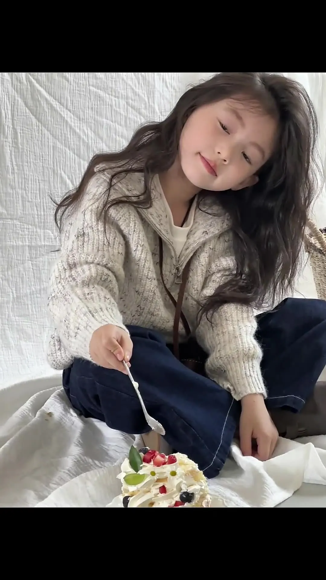 【110-170cm】おすすめ ファッション ins風  シンプル キレカジ 女の子 ニット セーター