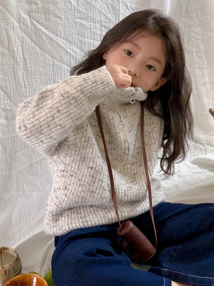 【110-170cm】おすすめ ファッション ins風 シンプル キレカジ 女の子 ニット セーター