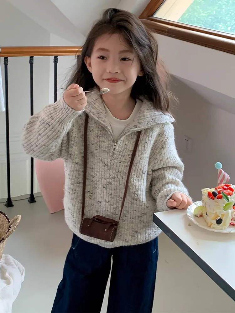 【110-170cm】おすすめ ファッション ins風  シンプル キレカジ 女の子 ニット セーター