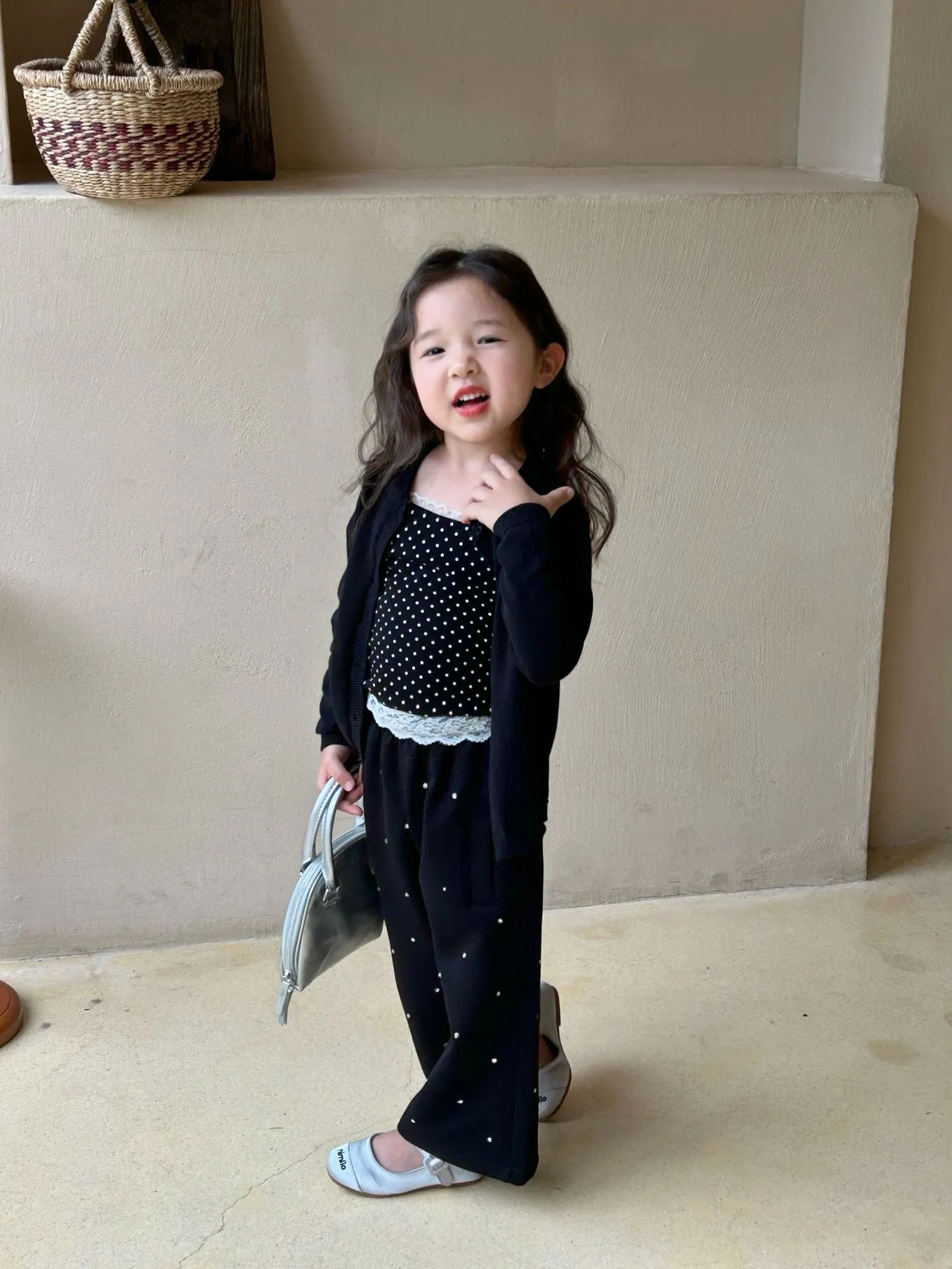 【90-140cm】カジュアル バラ売り コート+インナー+ 長ズボン セットアップ 三点セット 子供服 女の子