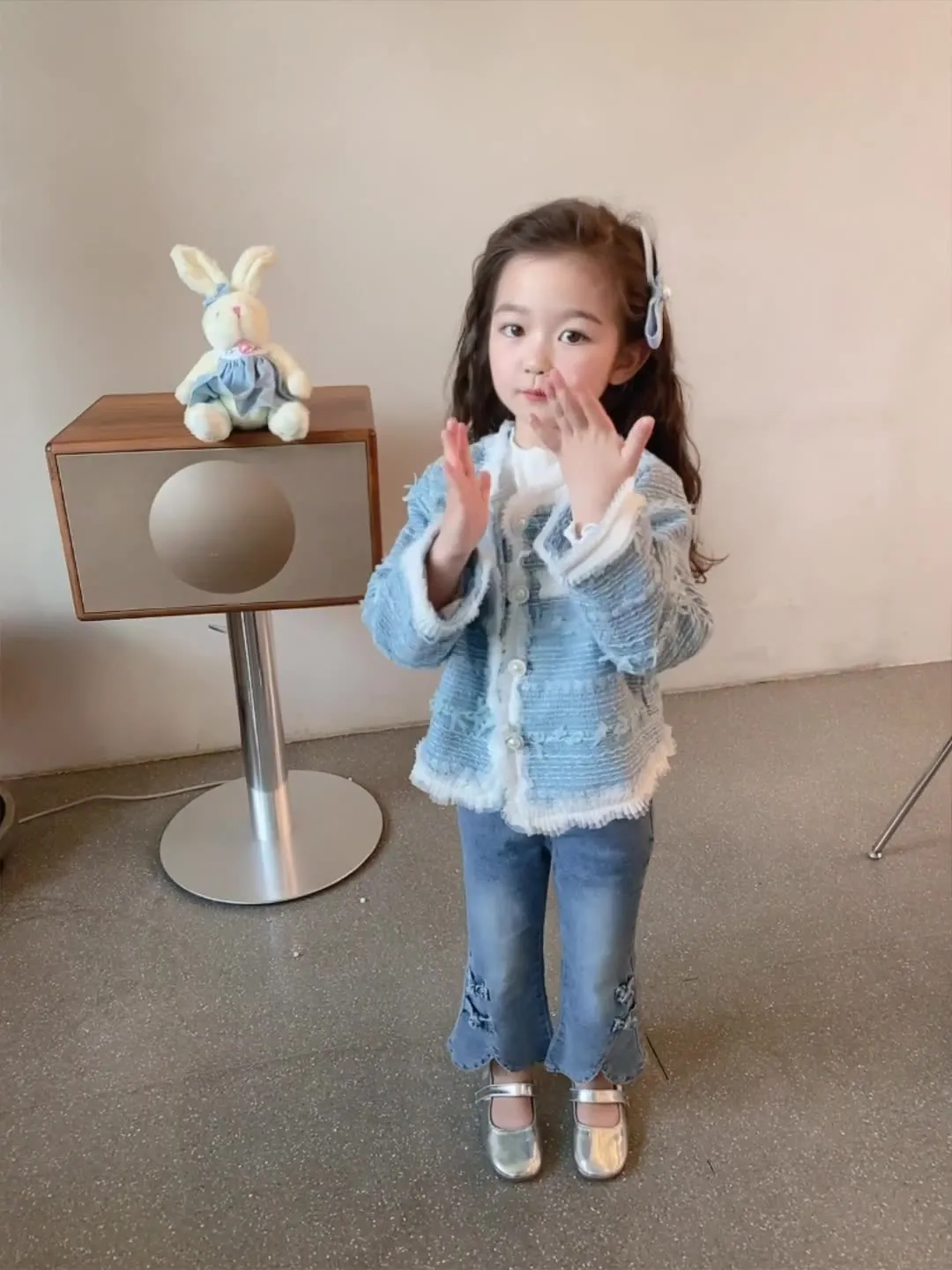 【90-140cm】高級感のある きれいめ スウィート 合わせやすい トレンド 女の子 アウター