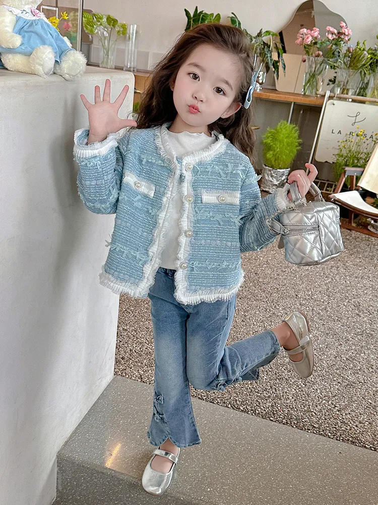 【90-140cm】高級感のある きれいめ スウィート 合わせやすい トレンド 女の子 アウター