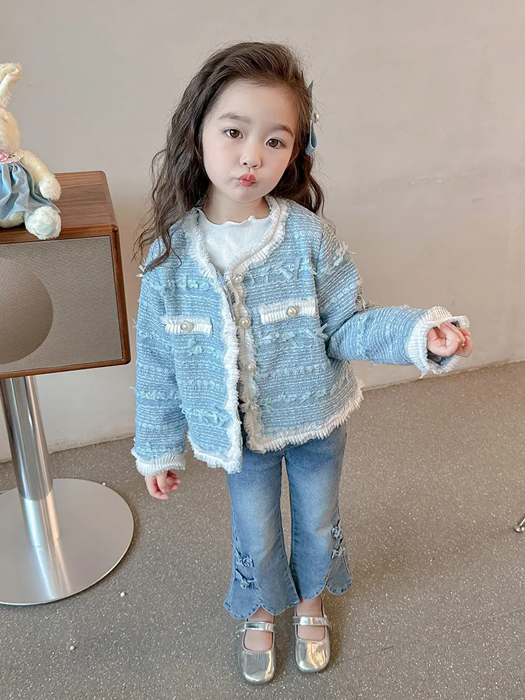 【90-140cm】高級感のある きれいめ スウィート 合わせやすい トレンド 女の子 アウター