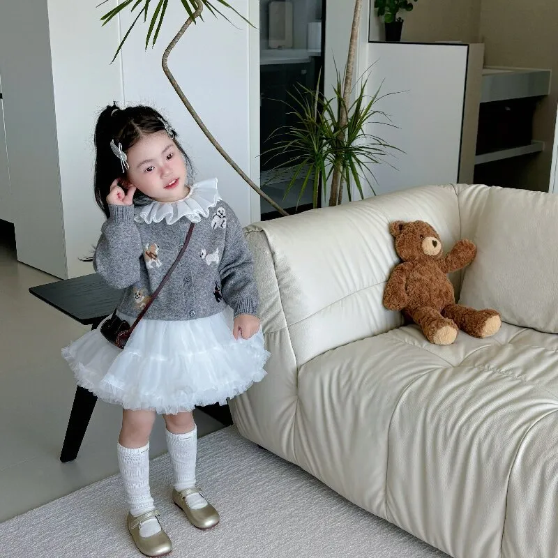 【90-140cm】おしゃれ 可愛い 通園通学 お出かけ カーディガン キッズ  ボタン 前開き 子供服 キッズ 女の子