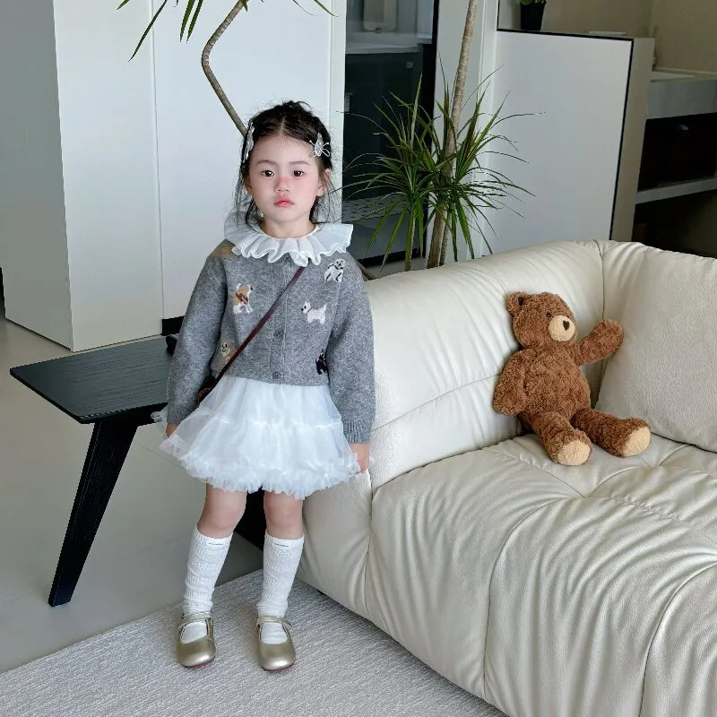【90-140cm】おしゃれ 可愛い 通園通学 お出かけ カーディガン キッズ  ボタン 前開き 子供服 キッズ 女の子