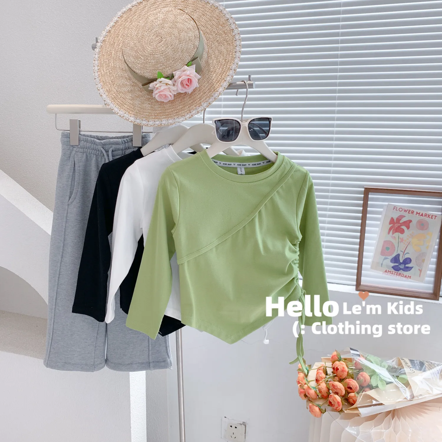 【80-130cm】特別なデザイン おしゃれ カジュアル 日常 合わせやすい  女の子 長袖 Ｔシャツ