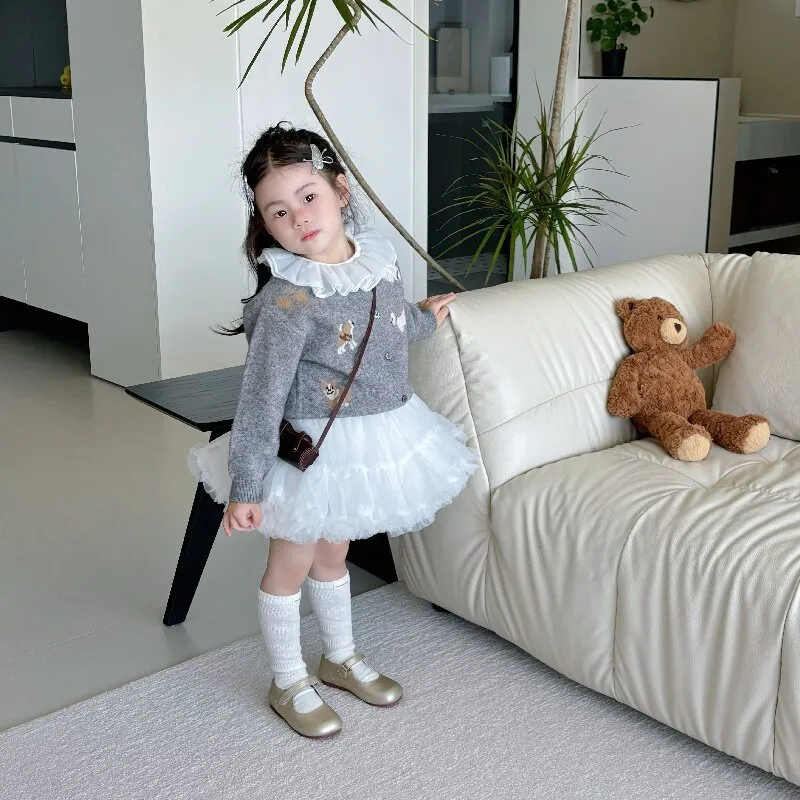 【90-140cm】おしゃれ 可愛い 通園通学 お出かけ カーディガン キッズ  ボタン 前開き 子供服 キッズ 女の子