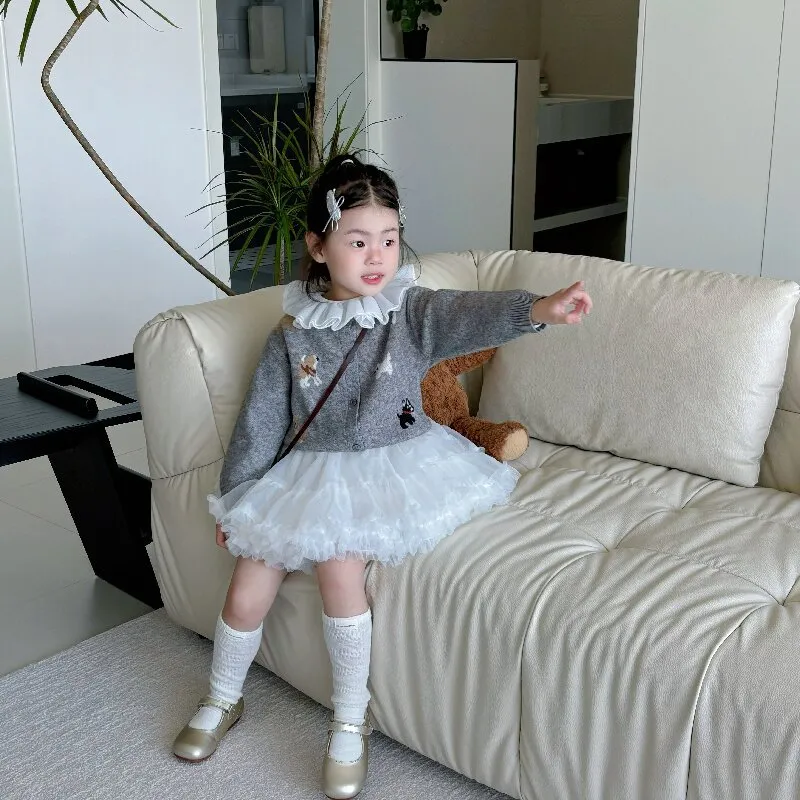 【90-140cm】おしゃれ 可愛い 通園通学 お出かけ カーディガン キッズ  ボタン 前開き 子供服 キッズ 女の子