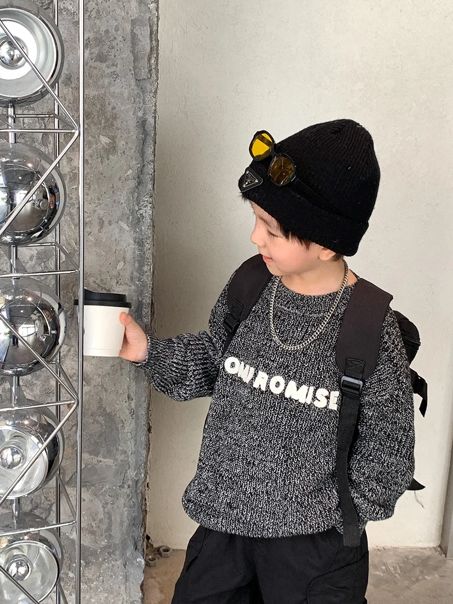 【100-160cm】シンプルでユニセックスなデザイン どんなボトムにも合わせやすい キッズ セーター ニット 子供 男の子