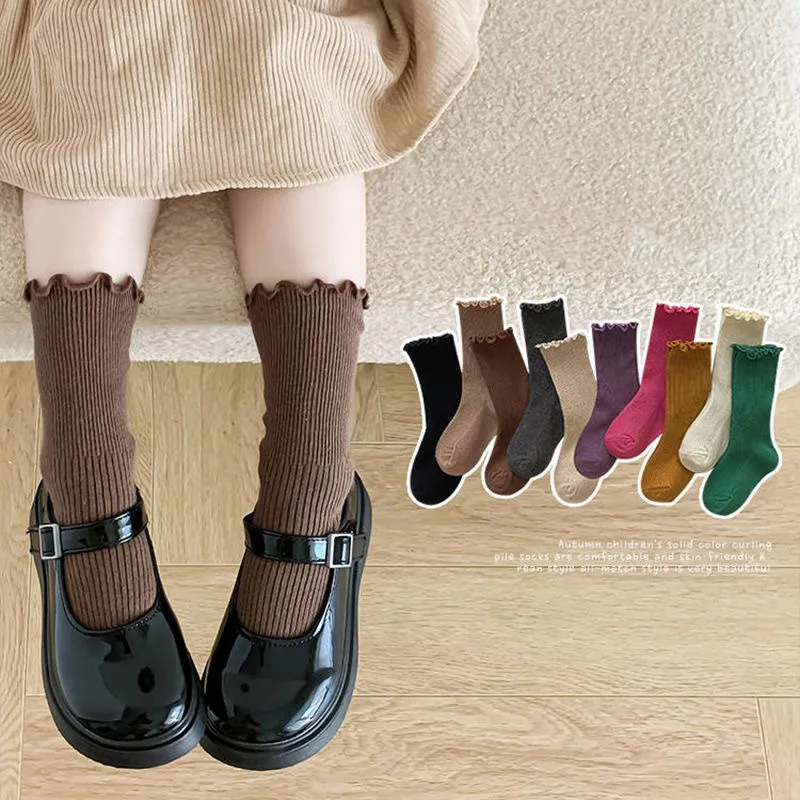 【0-13歳】早い者勝ち 大人気 レトロ 履きやすい 合わせやすい  ガーリッシュ 女の子 靴下 ソックス