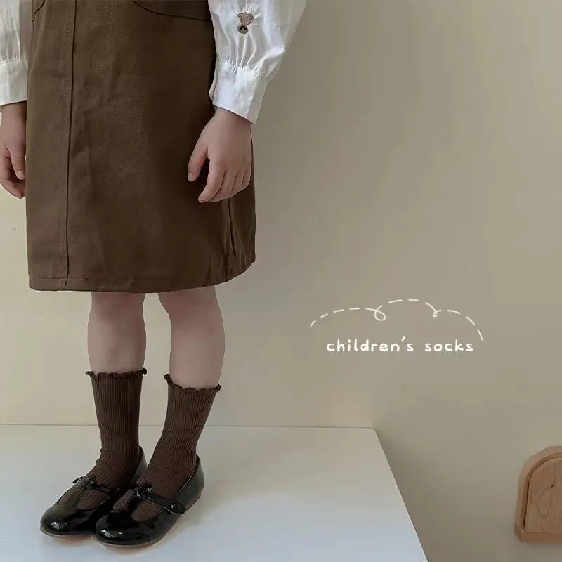 【1-8歳】絶対流行 履きやすい きれいめ ガーリッシュ 多色選べる 女の子 靴下 ソックス