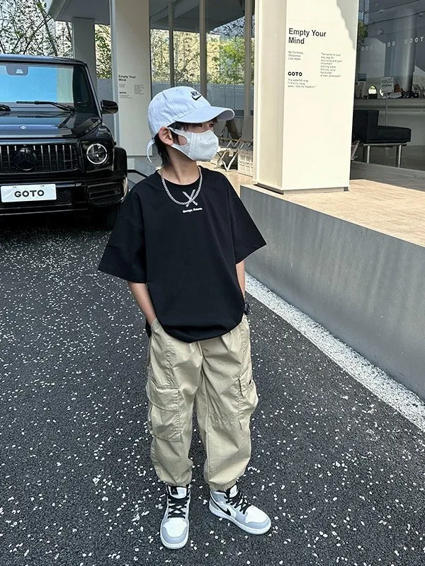 【120-170cm】特別なデザイン 定番 ファッション 合わせやすい クール カジュアル 男の子 パンツ
