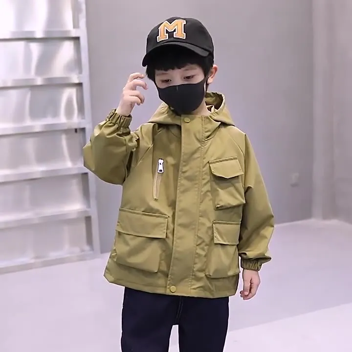 【100-160cm】大流行  カジュアル  カッコイイ  クール  日常  二色選べる 男の子 ジャケット