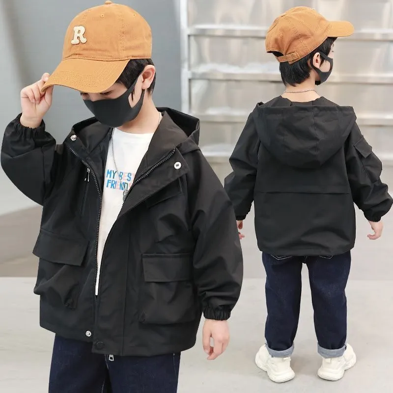 【100-160cm】大流行  カジュアル  カッコイイ  クール  日常  二色選べる 男の子 ジャケット