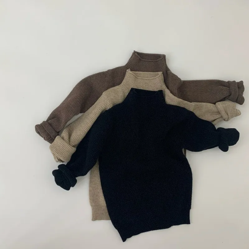 【80-130cm】超絶可愛いクハイネックセーター 男女問わずに可愛く着用 ニットセーター 子供服