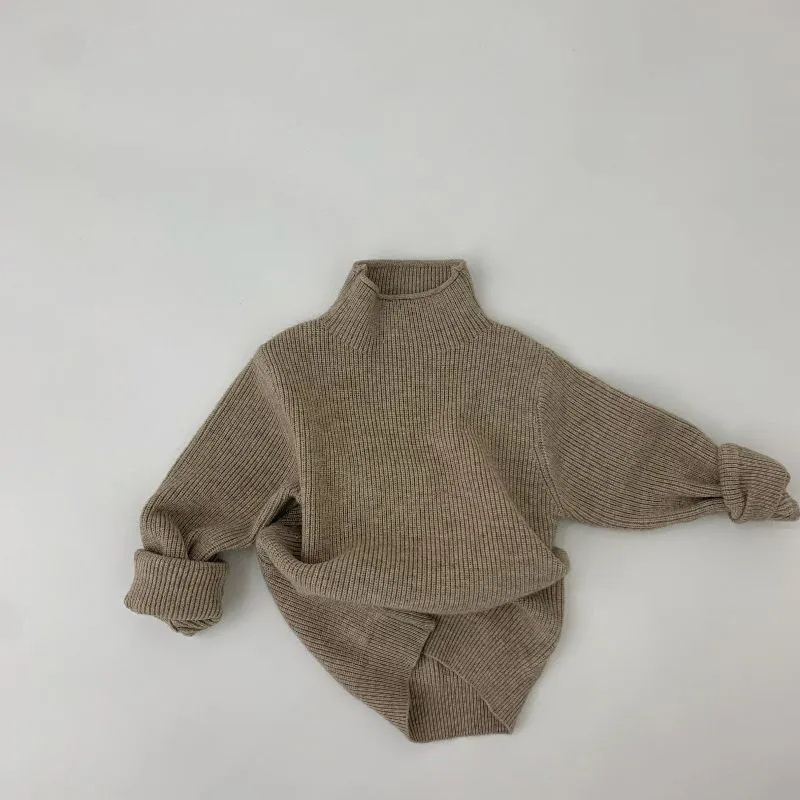 【80-130cm】超絶可愛いクハイネックセーター 男女問わずに可愛く着用 ニットセーター 子供服