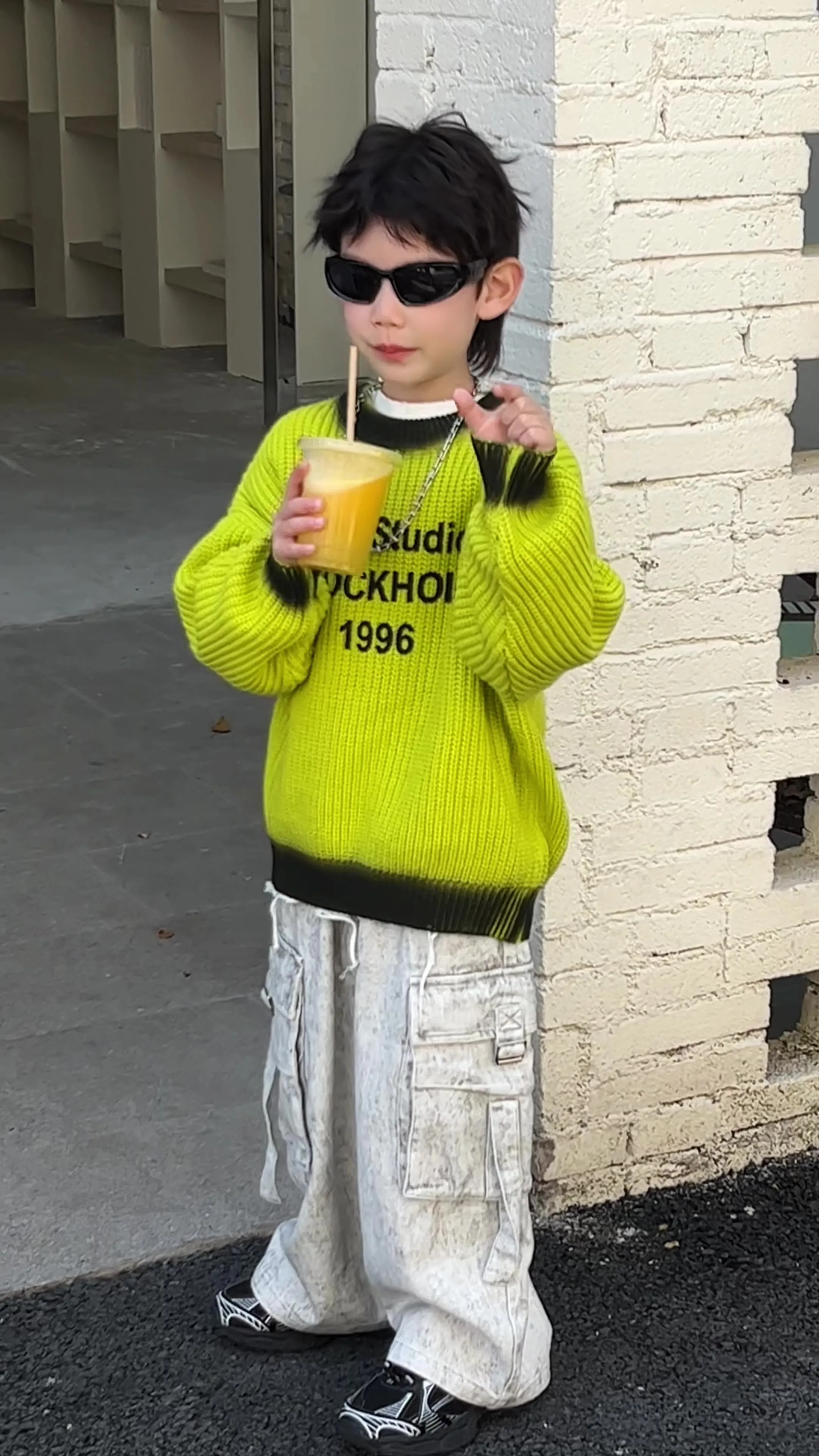 【90-150cm】 ファッショ ボーイズ おしゃれ キッズセーター 長袖 トップス 男の子