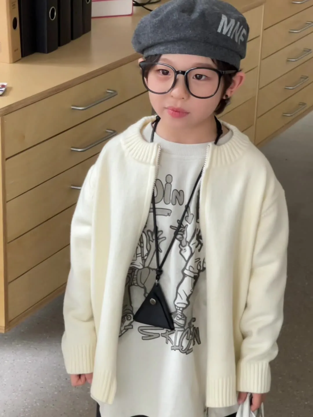 【90-140cm】キッズ ファッション  男の子  ジッパー ニットカーディガン  セーター トップス 子供服