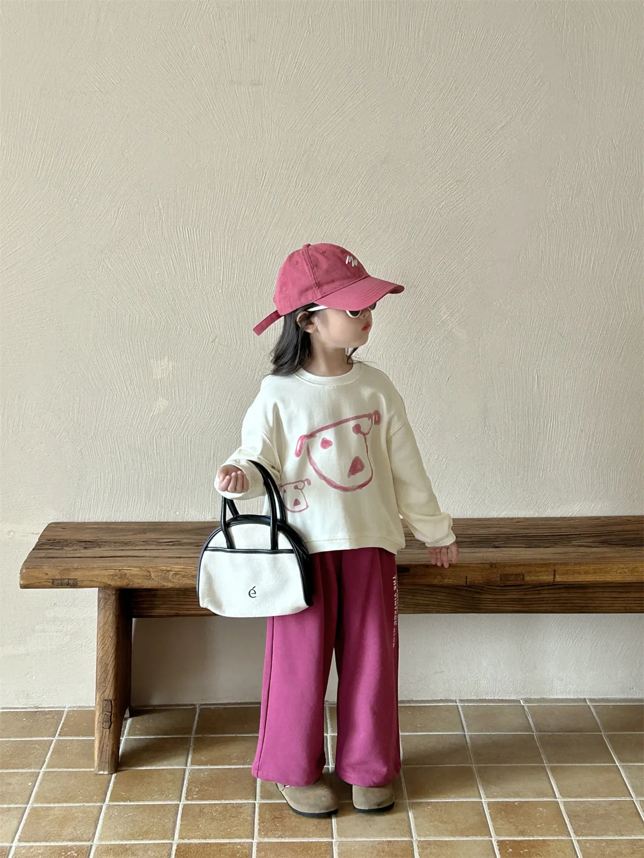 【90-140cm】超人気商品 定番 シンプル カジュアル スウィート ゆったり 女の子 トレーナー/パンツ