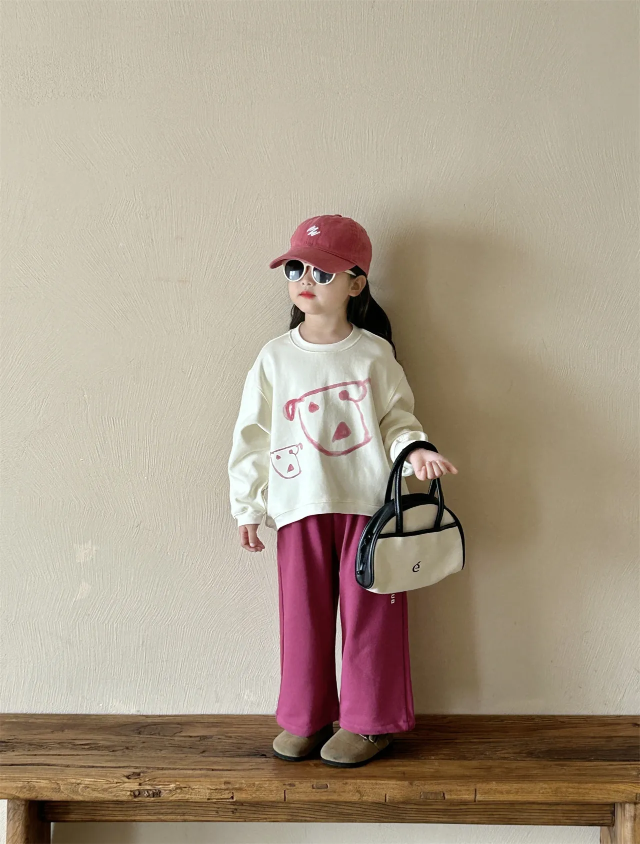 【90-140cm】超人気商品 定番 シンプル カジュアル スウィート ゆったり 女の子 トレーナー/パンツ