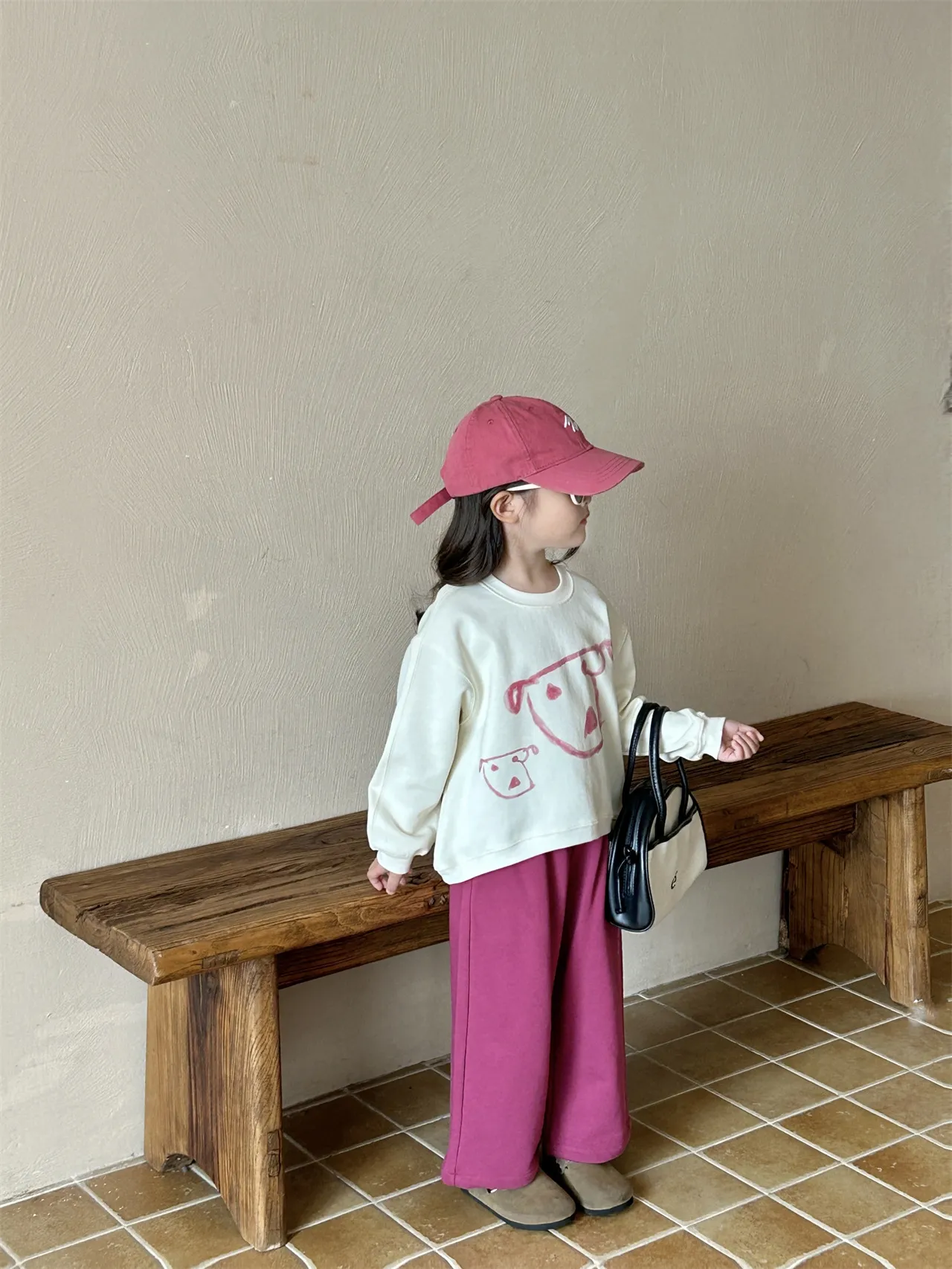 【90-140cm】超人気商品 定番 シンプル カジュアル スウィート ゆったり 女の子 トレーナー/パンツ