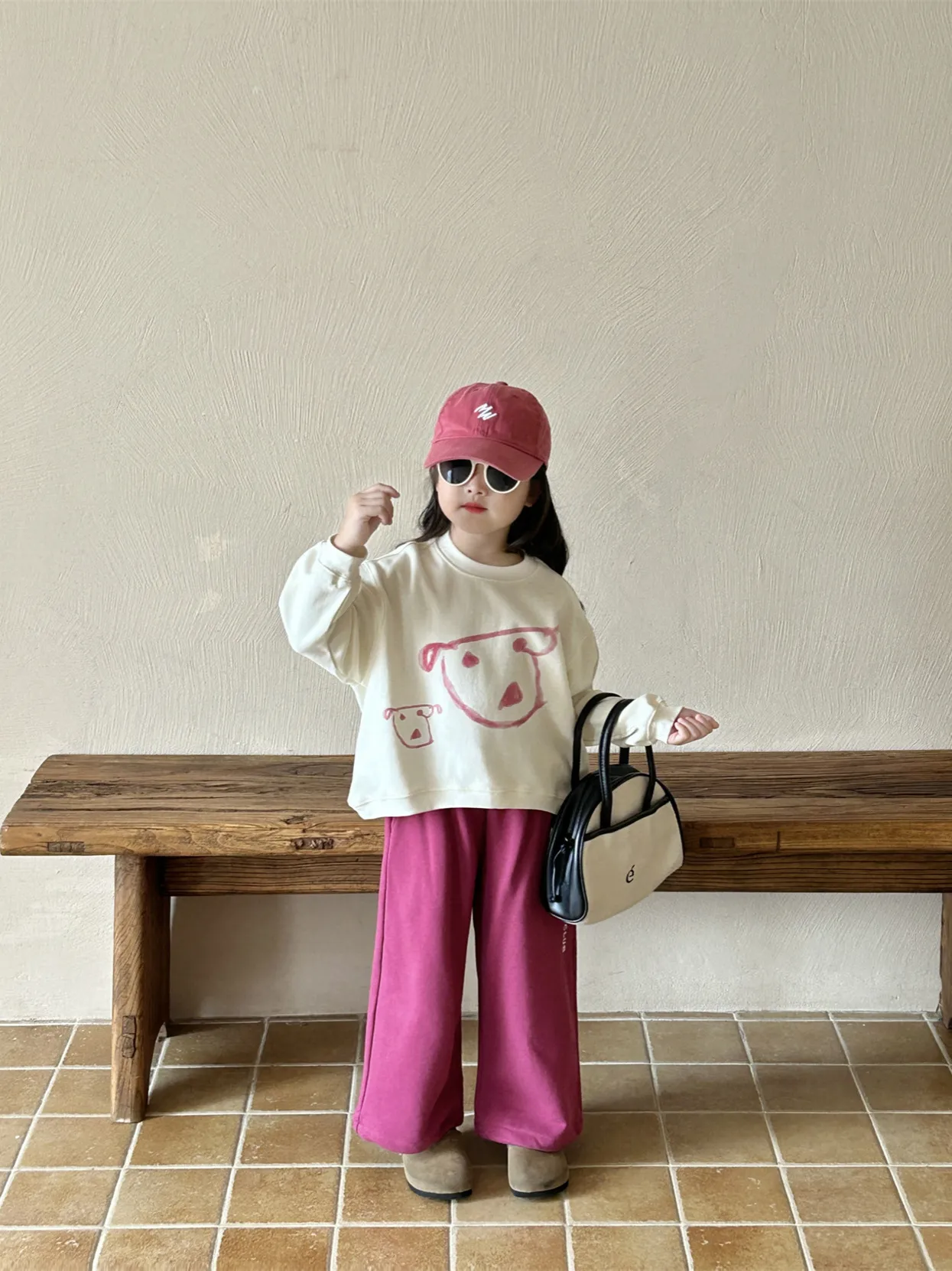 【90-140cm】超人気商品 定番 シンプル カジュアル スウィート ゆったり 女の子 トレーナー/パンツ
