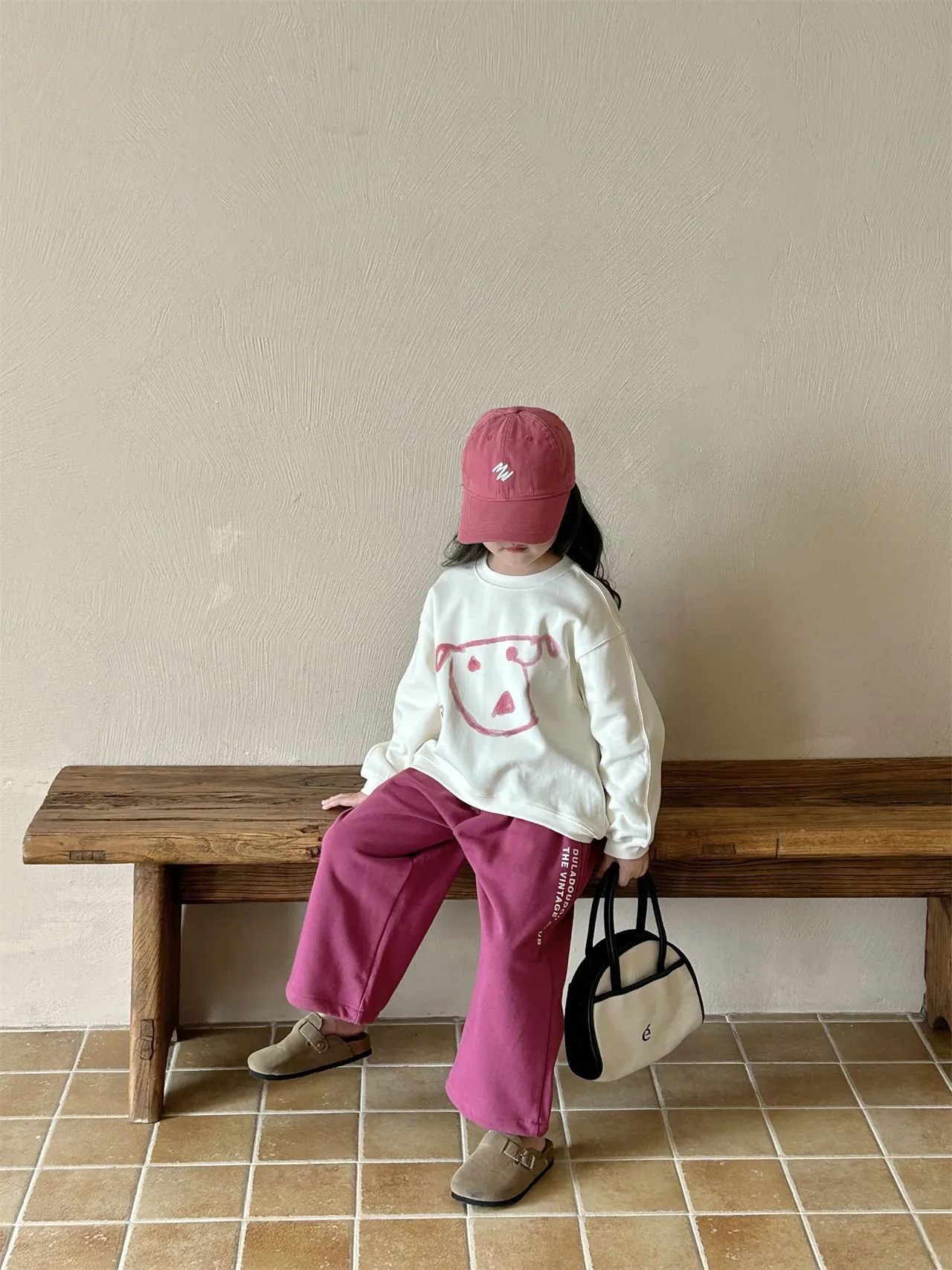 【90-140cm】超人気商品 定番 シンプル カジュアル スウィート ゆったり 女の子 トレーナー/パンツ