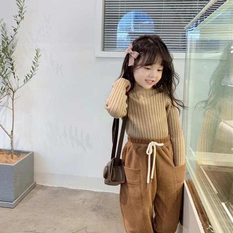【90-140cm】やわらかな素材 合わせやすい 人気商品 無地 おしゃれ 女の子 セーター