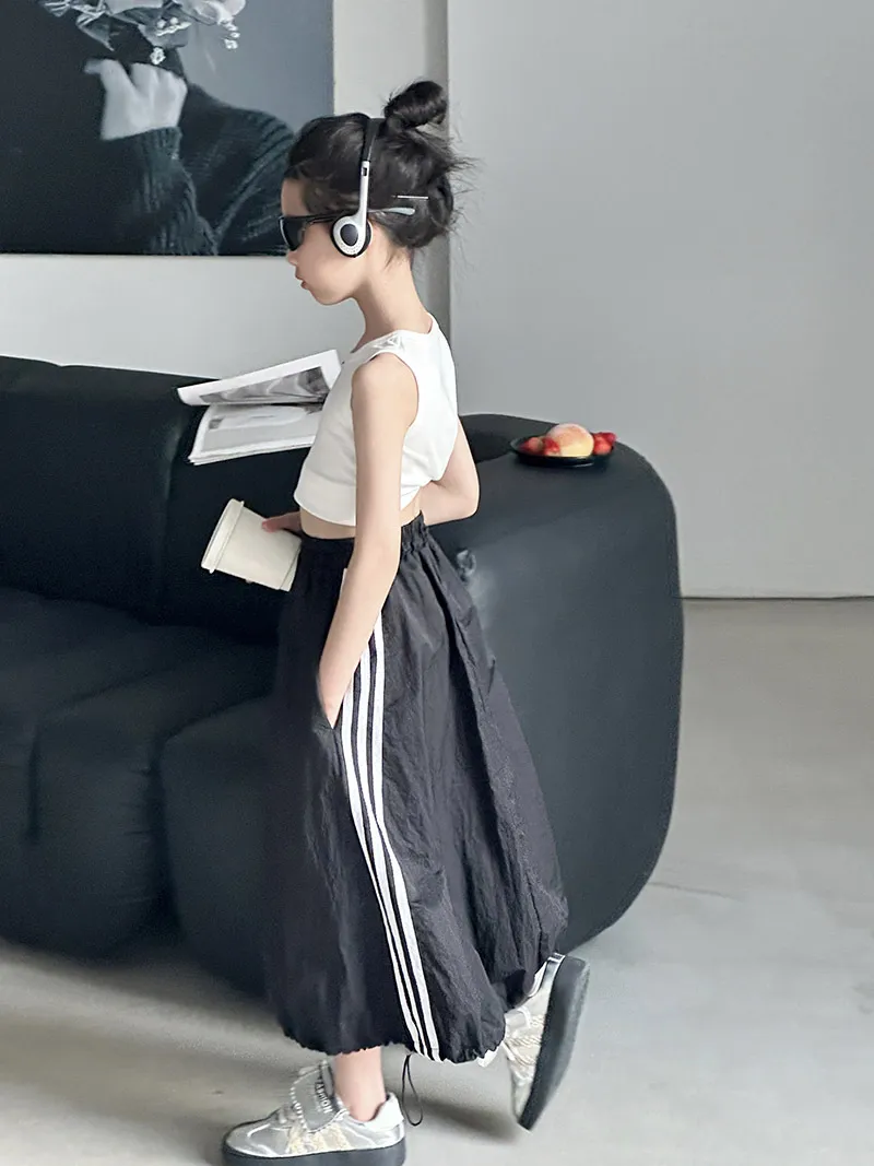 【110-160cm】超人気商品  超ファッション おしゃれ  きれいめ  カジュアル  女の子  タンクトップ /スカート