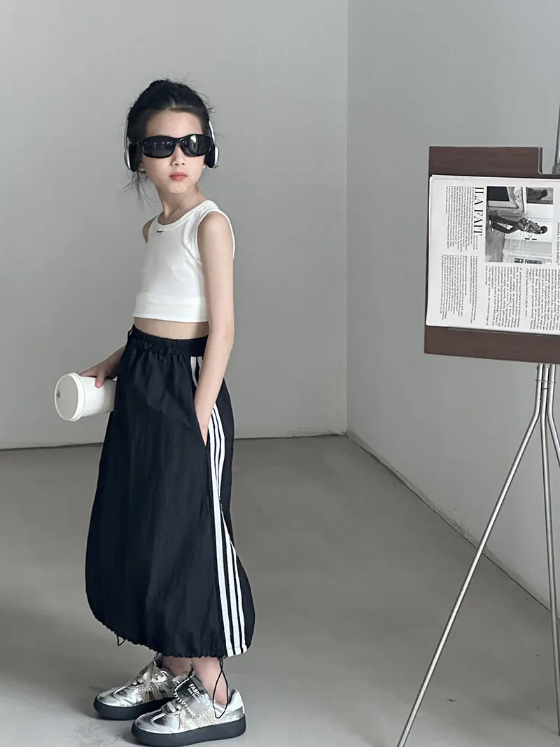 【110-160cm】超人気商品  超ファッション おしゃれ  きれいめ  カジュアル  女の子  タンクトップ /スカート