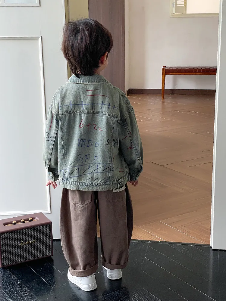 【90-150cm】おすすめ 大人気  ファッション  カジュアル  クール  合わせやすい  男の子  デニム  アウター